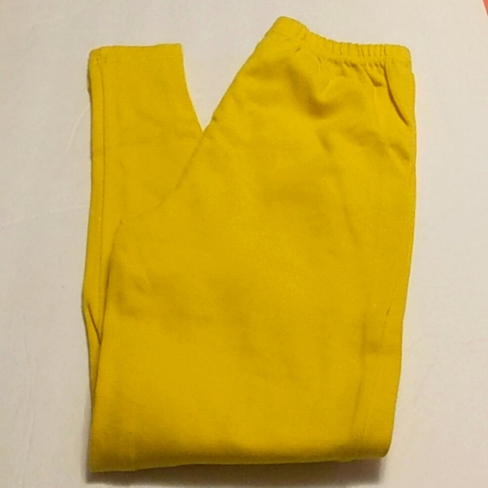 F) Miss Juli Yellow Leggings size Medium